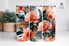 Watercolor Floral Sublimation Tumbler Wrap Product Image 6