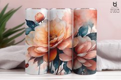 Watercolor Floral Sublimation Tumbler Wrap Product Image 7
