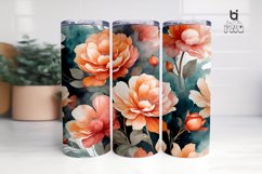 Watercolor Floral Sublimation Tumbler Wrap Product Image 8