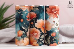 Watercolor Floral Sublimation Tumbler Wrap Product Image 9