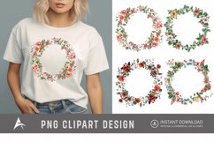 Watercolor Floral Wreath clipart Product Image 1
