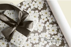 Watercolor White Flowers Seamless Pattern Set Product Image 2