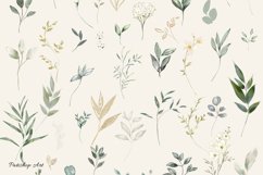 Watercolor White Flowers &amp; Greenery Large Collection Product Image 11