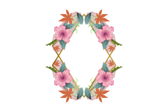 Watercolor flower and floral frame border element design Product Image 1