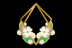 Watercolor flower and floral frame border element graphic Product Image 2