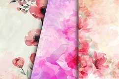 Watercolor Flower Digital Paper Bundle Product Image 6