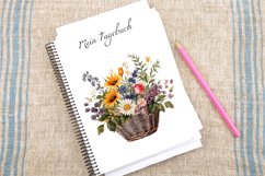 Watercolor Flower Basket Clipart Bundle Product Image 4