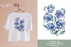 Watercolor flower bouquet sublimation / clipart- 1 png file Product Image 1