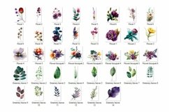 Watercolor flower clipart bundle