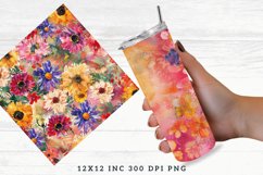 Watercolor Flower Medley Seamless Digital Paper Bundle Product Image 4