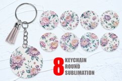 Watercolor Flower Keychain | Keyring Product Image 1