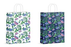 watercolor flower pattern digital paper