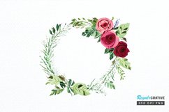Watercolor Flower Round PNG Clipart Product Image 1