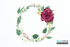Watercolor Flower Round PNG Clipart Product Image 1