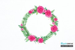 Watercolor Flower Round PNG Clipart Product Image 1