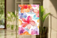 Watercolor Flower Digital Paper Bundle Product Image 5