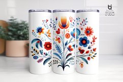 Watercolor Flower Sublimation Tumbler Design Product Image 2