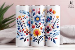 Watercolor Flower Sublimation Tumbler Design Product Image 3