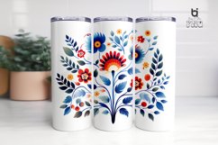 Watercolor Flower Sublimation Tumbler Design Product Image 4