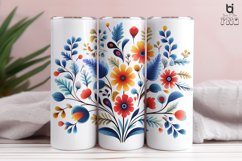 Watercolor Flower Sublimation Tumbler Design Product Image 5