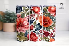 Watercolor Flower Sublimation Tumbler Wrap Bundle Product Image 11