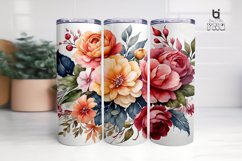 Watercolor Flower Sublimation Tumbler Wrap Bundle Product Image 13