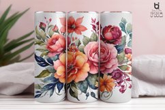 Watercolor Flower Sublimation Tumbler Wrap Bundle Product Image 14