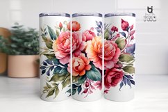 Watercolor Flower Sublimation Tumbler Wrap Bundle Product Image 15