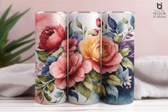 Watercolor Flower Sublimation Tumbler Wrap Bundle Product Image 20