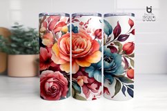 Watercolor Flower Sublimation Tumbler Wrap Bundle Product Image 23