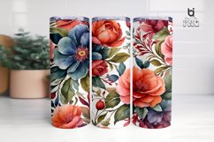 Watercolor Flower Sublimation Tumbler Wrap Bundle Product Image 3