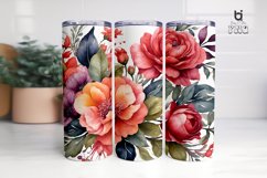 Watercolor Flower Sublimation Tumbler Wrap Bundle Product Image 5