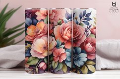 Watercolor Flower Sublimation Tumbler Wrap Bundle Product Image 6