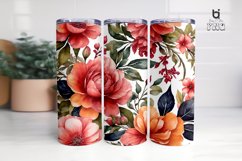 Watercolor Flower Sublimation Tumbler Wrap Bundle Product Image 7
