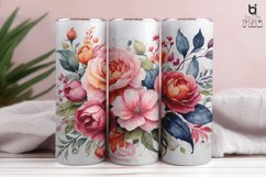 Watercolor Flower Sublimation Tumbler Wrap Bundle Product Image 8