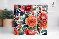 Watercolor Flower Sublimation Tumbler Wrap Bundle Product Image 9