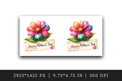 Watercolor flower vividly colored Happy Mother Day greeting quote print 20 oz tumbler skinny mug wrap clipart t-shirt sublimation printable design