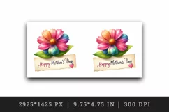 Watercolor flower vividly colored Happy Mother Day greeting quote print 20 oz tumbler skinny mug wrap clipart t-shirt sublimation printable design