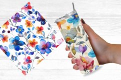 Watercolor Flower Digital Paper Bundle Product Image 6