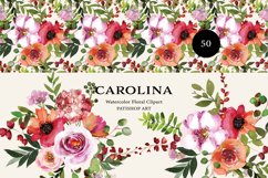 Watercolor Wild Rose Clipart Set Product Image 1