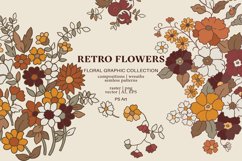 Retro Flowers Boho Floral Clipart Collection Product Image 2