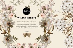 Autumn Wildflowers Clipart Alphabet &amp; Patterns Product Image 1
