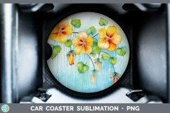 GorgeousWatercolor Flowers Car Coaster design.