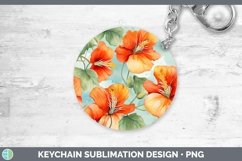 GorgeousWatercolor Flowers Keychain design.