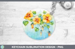 GorgeousWatercolor Flowers Keychain design.