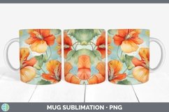 GorgeousWatercolor Flowers Mug Wrap design.