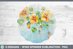 GorgeousWatercolor Flowers Wind Spinner design.