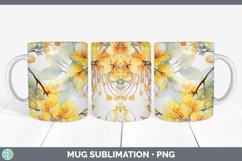 GorgeousWatercolor Flowers Mug Wrap design.