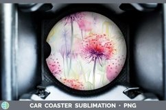 GorgeousWatercolor Flowers Car Coaster design.