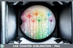 GorgeousWatercolor Flowers Car Coaster design.